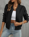 Women's Quilted Puffer Bomber Jacket