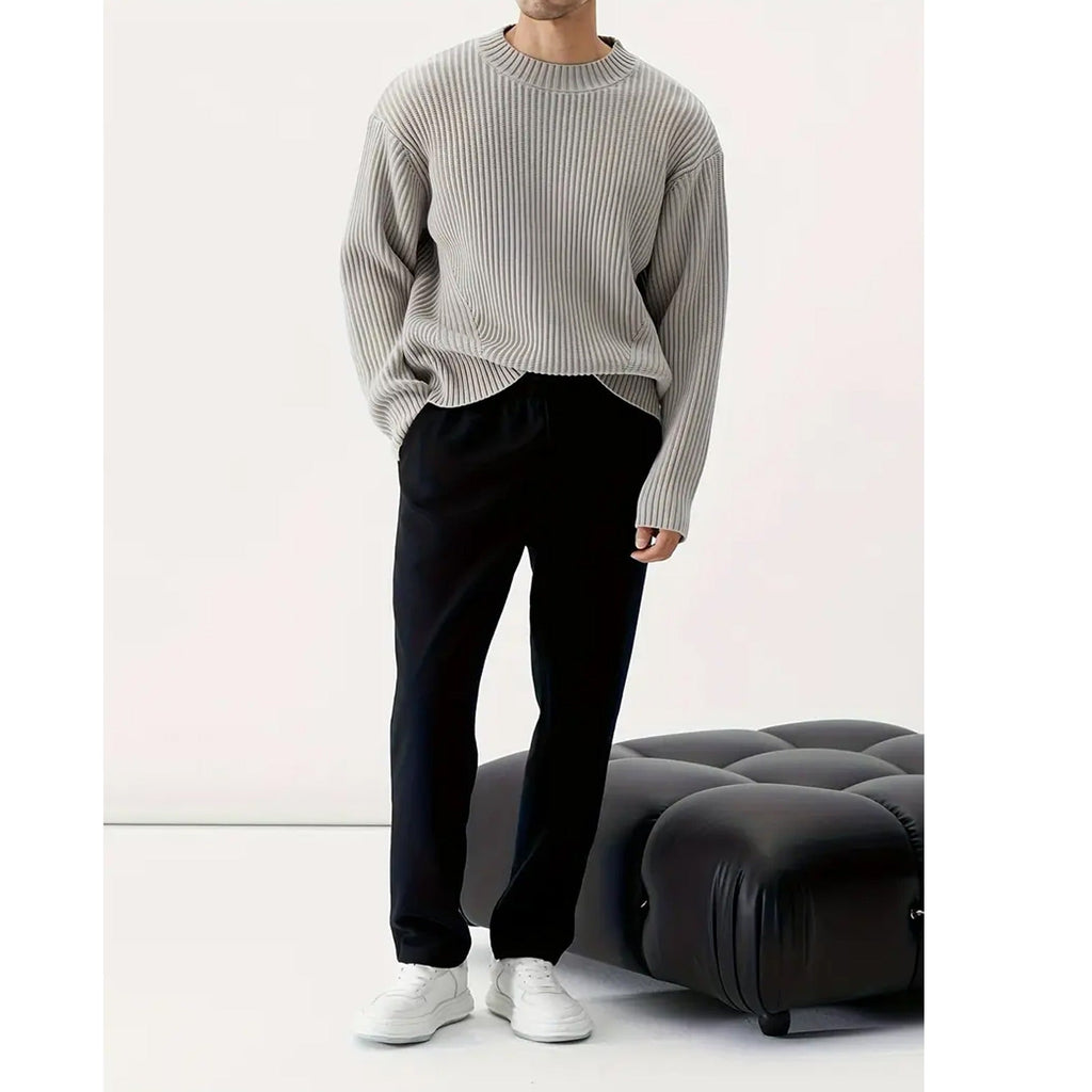 Men’s Casual Relaxed-Fit Crew Neck Sweater