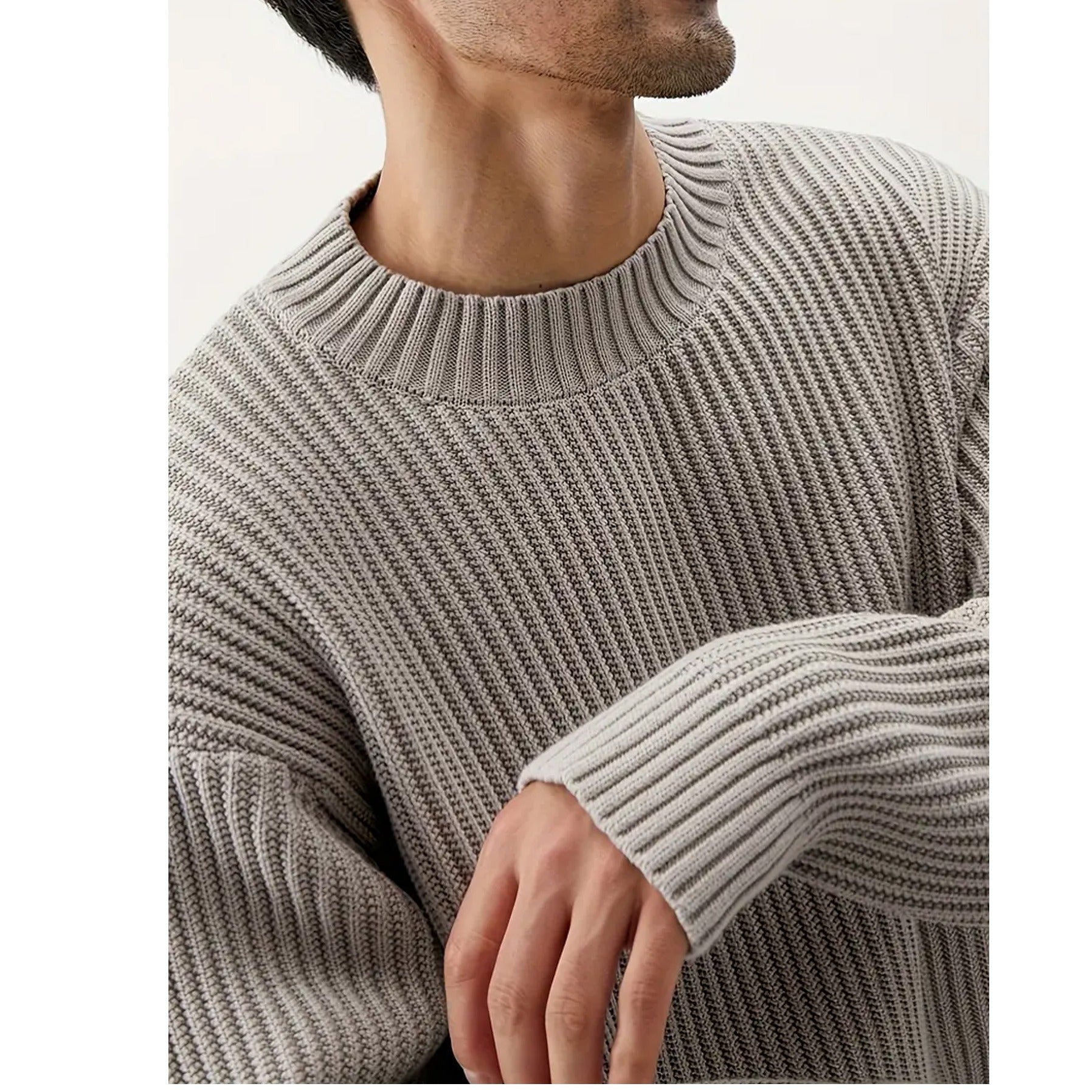 Men’s Casual Relaxed-Fit Crew Neck Sweater