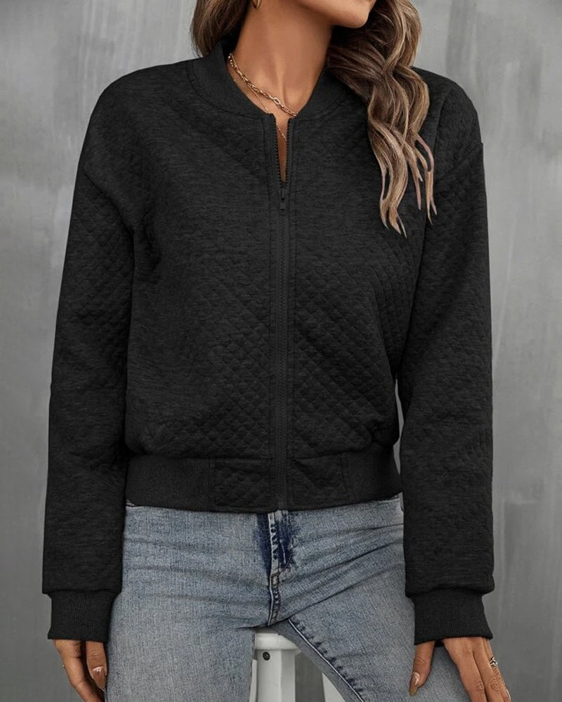 Women's Quilted Puffer Bomber Jacket