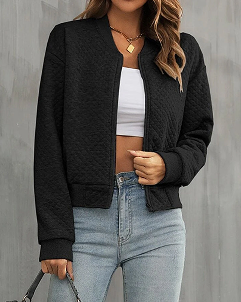 Women's Quilted Puffer Bomber Jacket