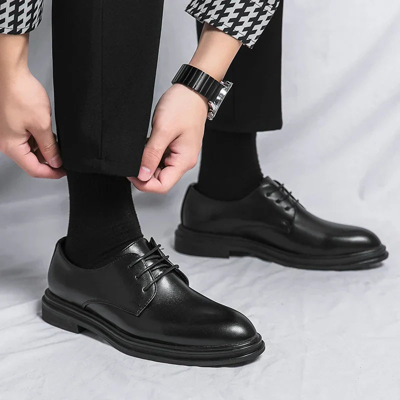 Oxford Dress Shoes with Lace-Up Closure