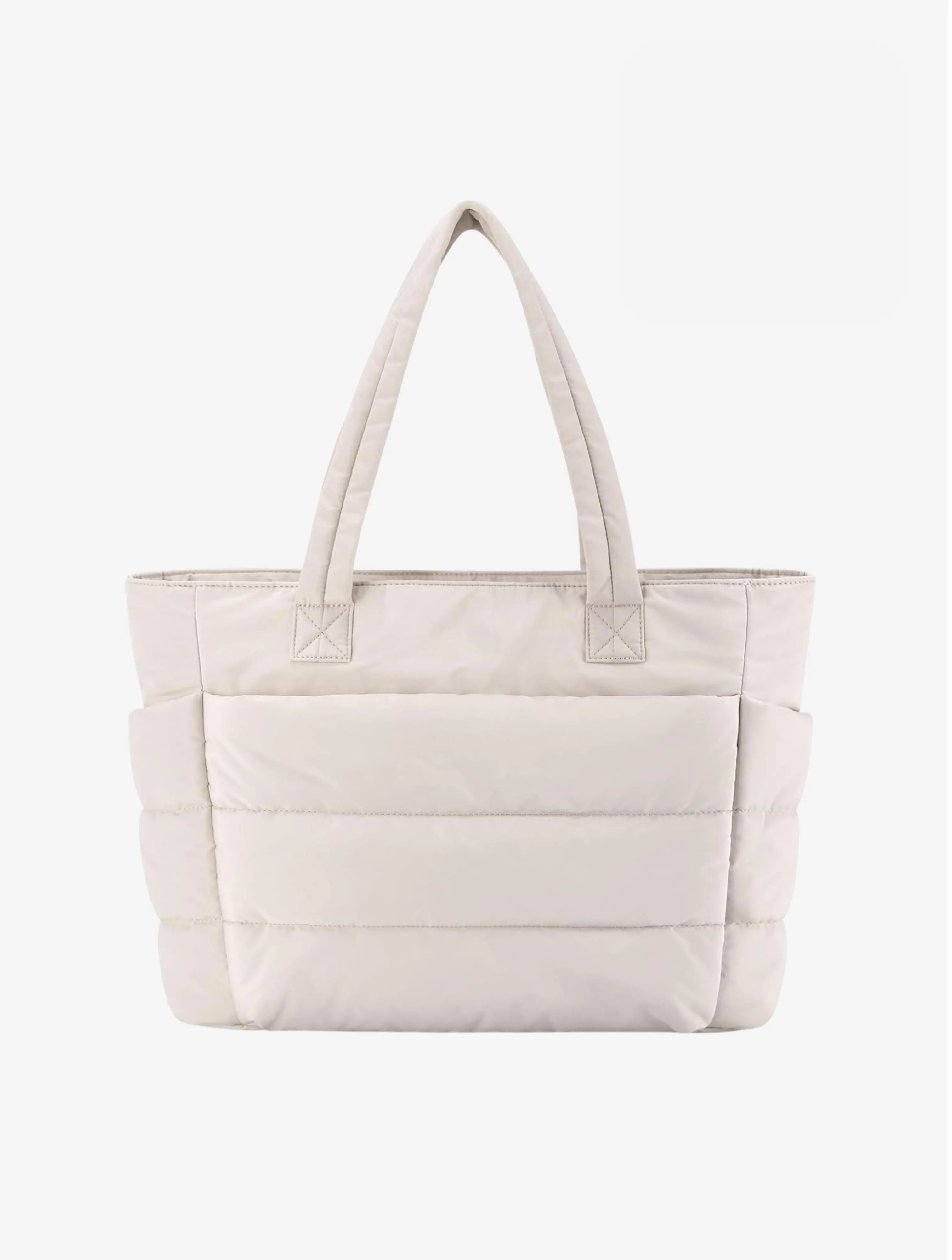 Softly Padded and Structured Quilted Shoulder Tote