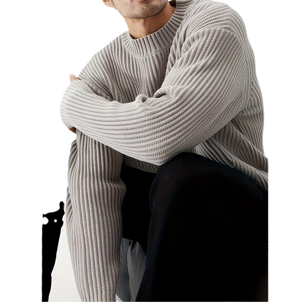 Men’s Casual Relaxed-Fit Crew Neck Sweater