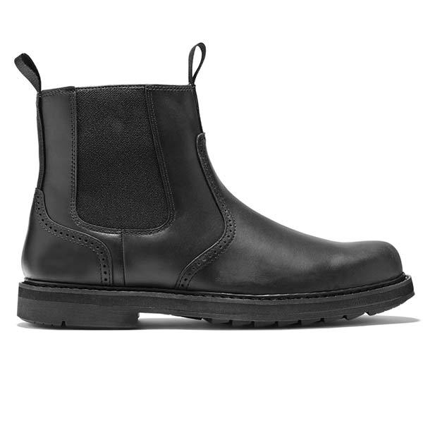 Chelsea Boots with Elastic Pull-On Ankle