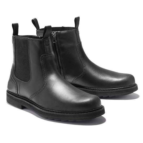 Chelsea Boots with Elastic Pull-On Ankle