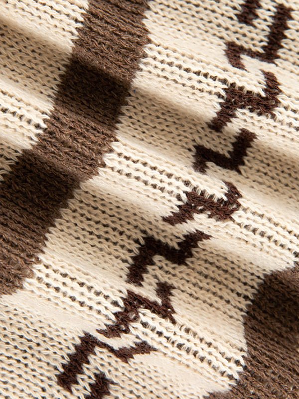 Men’s Shawl Collar Patterned Knit Cardigan